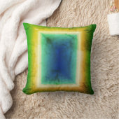 グリーンターコイズドアネオン錯覚効果クッション クッション (ブランケット)