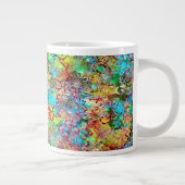 グリーンターコイズバリろうけつ染めプリントスペシャリティマグ ジャンボコーヒーマグカップ (右)