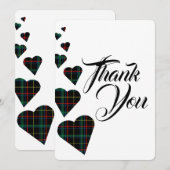 グリーンタータンチェックサンキューカード サンキューカード (正面/裏面)