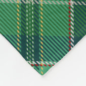 グリーンタータンチェックバスケットボール野球サッカー フリースブランケット (角)