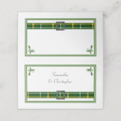 グリーンタータンチェックプレ結婚イド プレイスカード (外部開封)