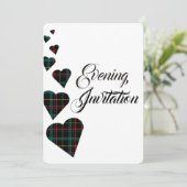 グリーンタータンチェック夕べ招待状 招待状 (スタンド正面)