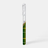 グリーンタータンチェック格子板 iPhone 16ケース (左側面)