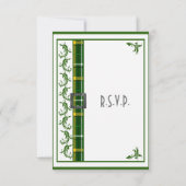グリーンタータンチェック結婚プレイドR.S.V.P 出欠カード (裏面)