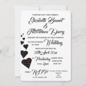 グリーンタータンチェック結婚式招待状 招待状 (裏面)