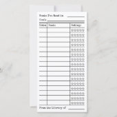 グリーンタータンチェック 読書リストトラッカー フラットカード (正面)