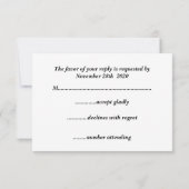 グリーンタータンチェックRSVP 出欠カード (裏面)