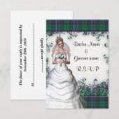 グリーンタータンチェックRSVP 出欠カード (正面/裏面)