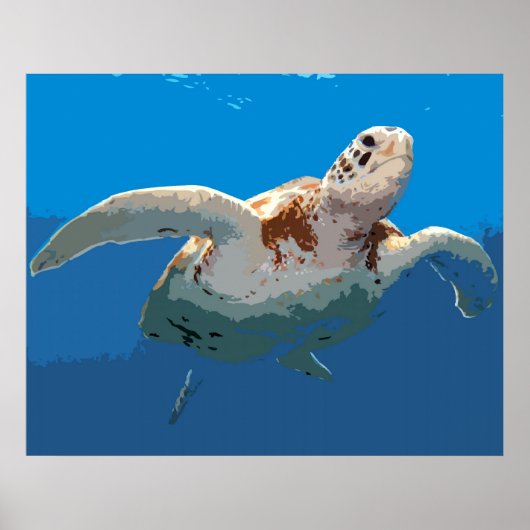 グリーンタートルウッドカット ポスター (正面)