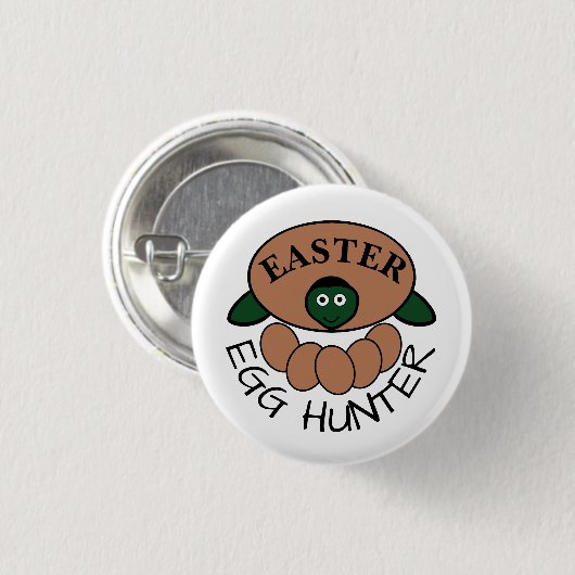 グリーンタートルエッグ、イースターエッグハンター 缶バッジ (正面&裏面)