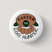 グリーンタートルエッグ、イースターエッグハンター 缶バッジ (正面)