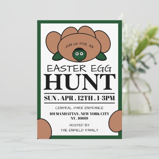 グリーンタートルエッグ、イースターエッグ狩り 案内状 (スタンド正面)