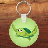 グリーンタートルキーチェーン キーホルダー (正面)