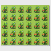 グリーンタートルベビー3Dラッピング紙 ラッピングペーパー (フラット)