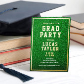 グリーンターフスポーツテーマグラードパーティー 箔招待状
