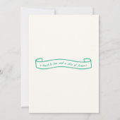 グリーンタ描イズシャンパ結婚ーニュ 招待状 (裏面)