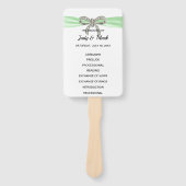 グリーンダイアモンドボウ結婚式 プログラム ハンドファン (正面)