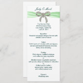 グリーンダイアモンド結婚ボウのメニューカード メニュー (正面/裏面)