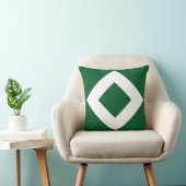 グリーンダイヤはっきりしたモンド縁ど白 クッション (椅子)