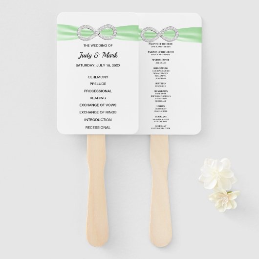 グリーンダイヤモンドインフィニティ結婚式 プログラムファン ハンドファン (正面&裏面)