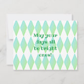 グリーンダイヤモンドテーマフラットノートカード(封筒つき) ノートカード (正面)