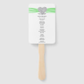 グリーンダイヤモンドハート結婚式 プログラム ハンドファン (裏面)