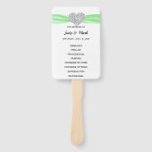 グリーンダイヤモンドハート結婚式 プログラム ハンドファン (正面)