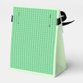 グリーンダイヤモンドパターンパープルフラワー フェイバーボックス (裏面サイド)