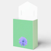 グリーンダイヤモンドパターンパープルフラワー フェイバーボックス (オープン)