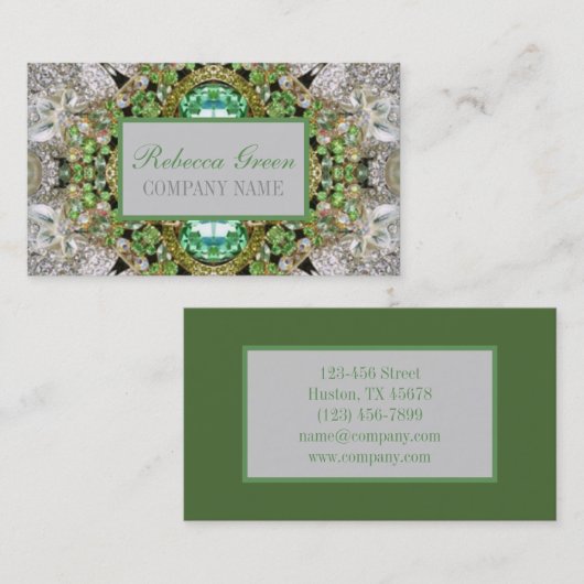 グリーンダイヤモンドファッションガーリーライン 名刺 (正面/裏面)