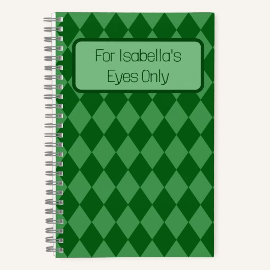 グリーンダイヤモンドマイアイオンリージャーナル ノートブック (正面)