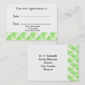 グリーンダイヤモンドメディカルアポイントメント 予約カード (正面/裏面)