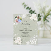 グリーンダイヤモンド花模様60結婚式招待状 (スタンド正面)