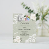 グリーンダイヤモンド花模様60結婚式招待状 (スタンド正面)