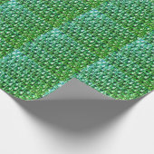 グリーンダイヤモンド、グリーンジェムストーンジュエリーパターン ラッピングペーパー (角)