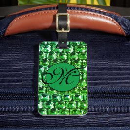 グリーンダイヤモンド、グリーンジェムストーンジュエリー ラゲッジタグ