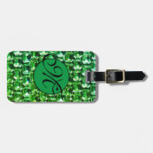グリーンダイヤモンド、グリーンジェムストーンジュエリー ラゲッジタグ (正面横)
