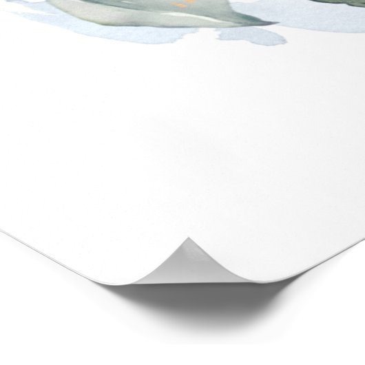 グリーンダスティブルーリハーサルディナーウェルカムサイン ポスター (角)