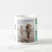 グリーンダダダディパパブリュフォトファーザーデー コーヒーマグカップ (中央)