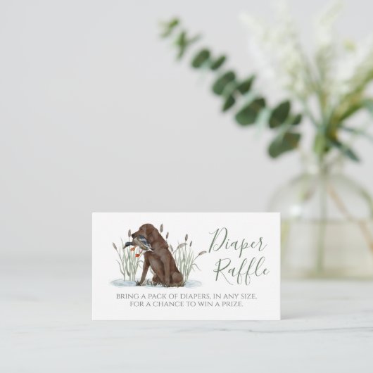 グリーンダック犬おむつラッフルカード エンクロージャーカード (スタンド正面)
