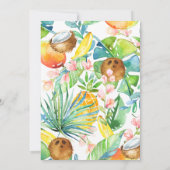 グリーンダノファースト誕生日招待状 招待状 (裏面)