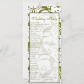 グリーンダマスクウェディング招待状 招待状 (裏面)