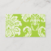 グリーンダマスクテーブル座席表ホルダー プレイスカード (裏面)