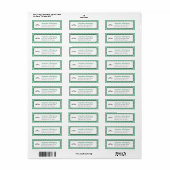 グリーンダマスクパターン卒業 ラベル (フルシート)