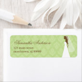グリーンダマスクブライダルシャワー住所 シール (インサイチュ)