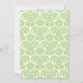 グリーンダマスクロスバプテスマ招待状 招待状 (裏面)