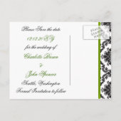 グリーンダマスク日付を保存する 案内ポストカード (裏面)