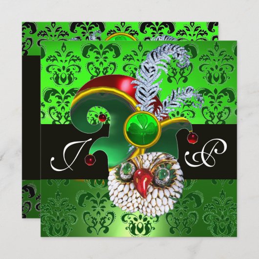 グリーンダマスク、ジュエルオウル、エルフハット、ダイヤモンドフィーダーズ 招待状 (正面/裏面)