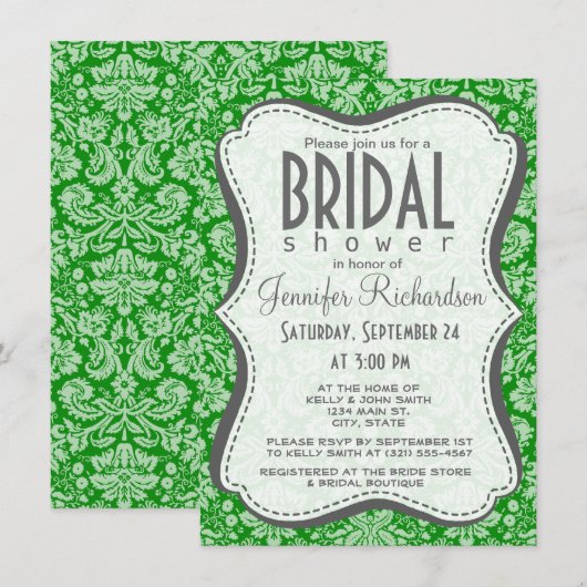 グリーンダマスク 招待状 (正面/裏面)