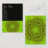 グリーンダリアフラワー花びら 名刺 (正面/裏面)